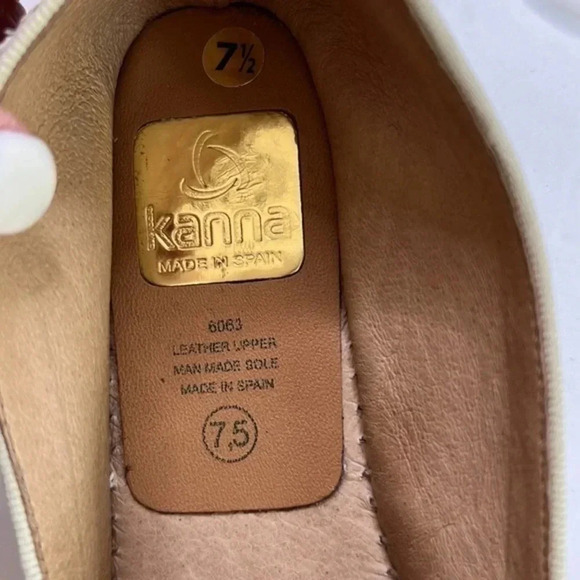 Kanna leather snake embossed espadrilles flats size 7 1/2 - Picture 5 of 6